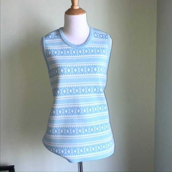 60s Vintage 3 Piece Light Blue and White set - Picture 3 of 8